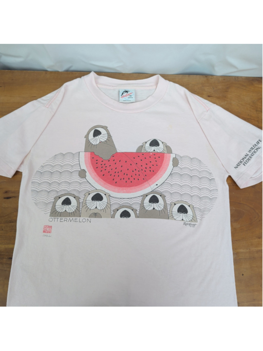 USA Made Vintage Ottermelon NWF Cotton Pink T-Shirt Medium
